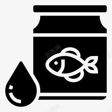 鱼油瓶子保健品图标