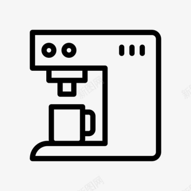 咖啡机杯子厨房图标