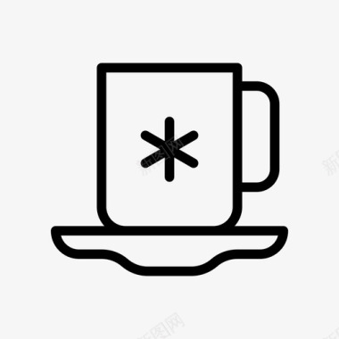 雪花啤酒标志茶咖啡杯子图标