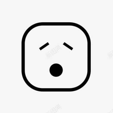 悲伤男生悲伤烦人无聊图标