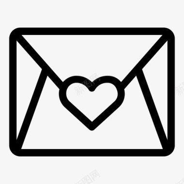 情人节的情书情书信封邮件图标