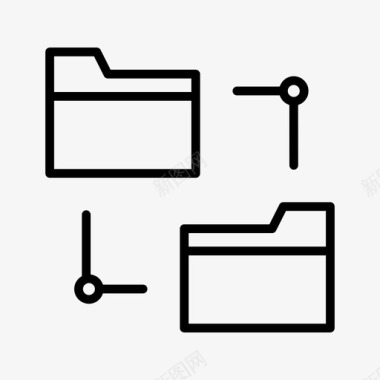数据线精修文件共享连接文档图标