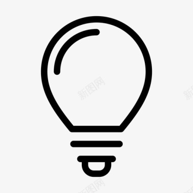 电源灯泡节能灯灯图标