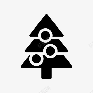 快乐小孩圣诞树圣诞装饰图标