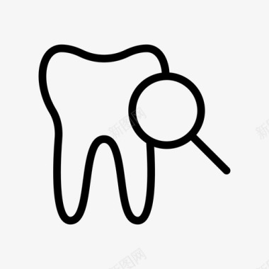 牙齿检查检查牙科医疗图标