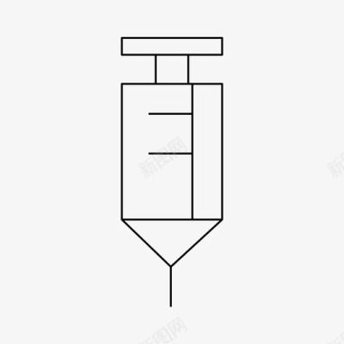打疫苗注射器药品注射剂图标