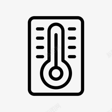 温度测量温度计热的测量图标