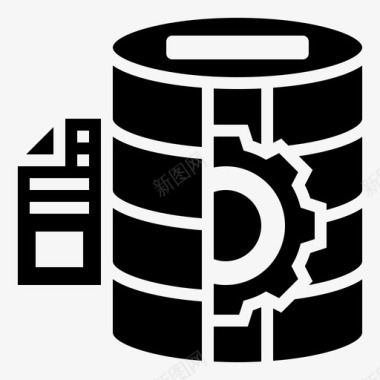 服务器数据处理计算服务器图标