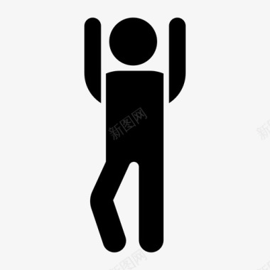 火焰人人舞挥手图标