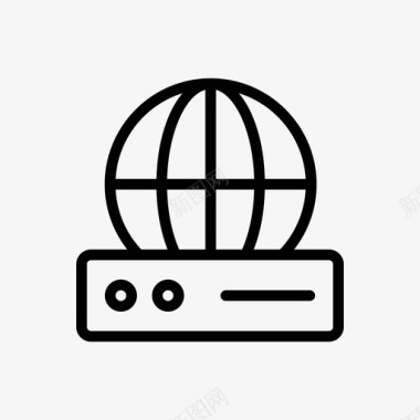 服务器调制解调器浏览器数据库图标