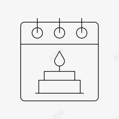 小女孩生日蛋糕生日蛋糕日历图标
