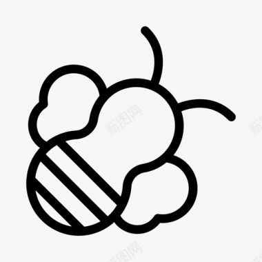 黄色蜜蜂蜜蜂苍蝇花园图标