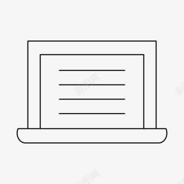 文档笔记本电脑电脑设备图标