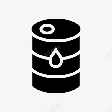 卡通石油油桶桶燃料油图标