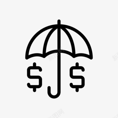 火焰美元图标保险商业美元图标