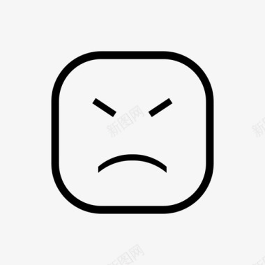 悲伤男生悲伤愤怒烦人图标