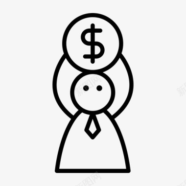 人物篮球持币人商业硬币图标