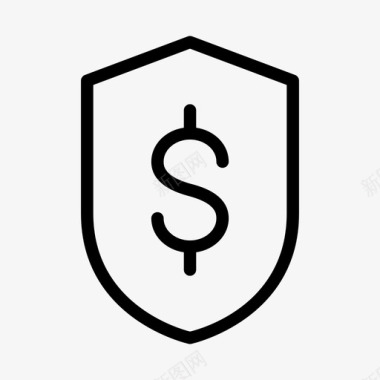 美元小图标盾美元货币图标