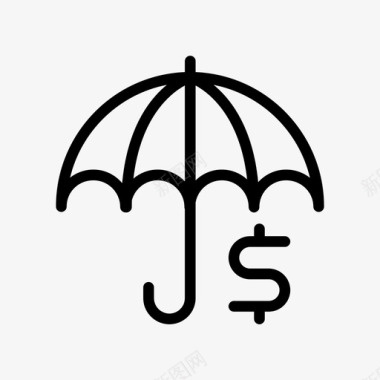 火焰美元图标美元保险保护图标