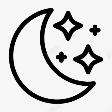动物夜半月月相图标