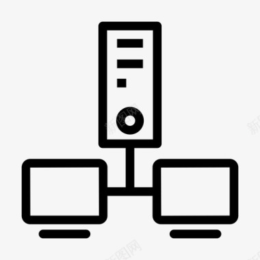 服务器计算机连接网络图标