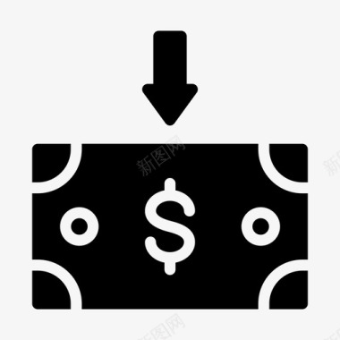 火焰美元图标美元货币金融图标