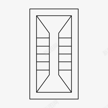 古代窗窗建筑门图标