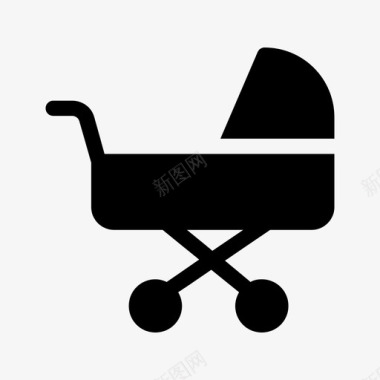 婴儿推车婴儿车婴儿婴儿床图标