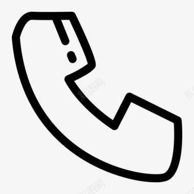 红色电话标志电话通话ui设计第17卷图标