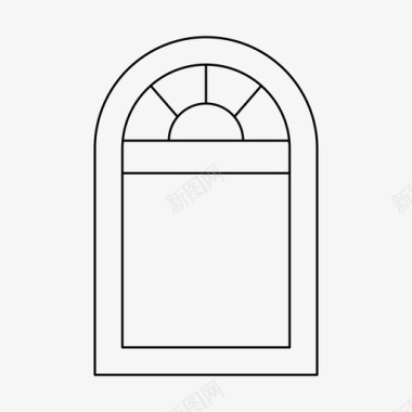 火焰背景装饰窗装饰门图标