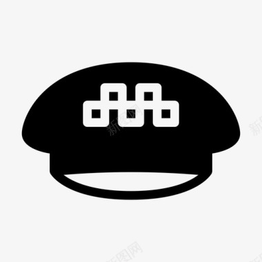 帽子符号出租车帽子司机图标