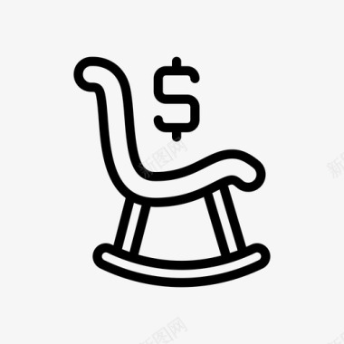 火焰美元图标美元商业椅子图标