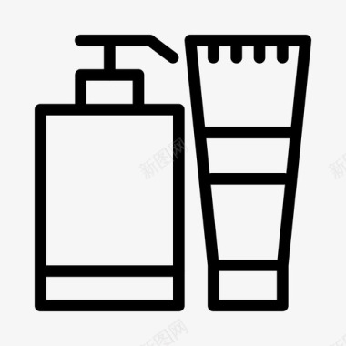 试管洗发水奶油液体图标
