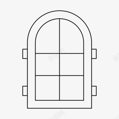 火焰背景装饰窗建筑装饰图标