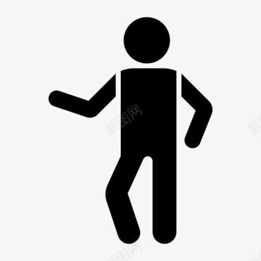 火焰人人舞挥手图标