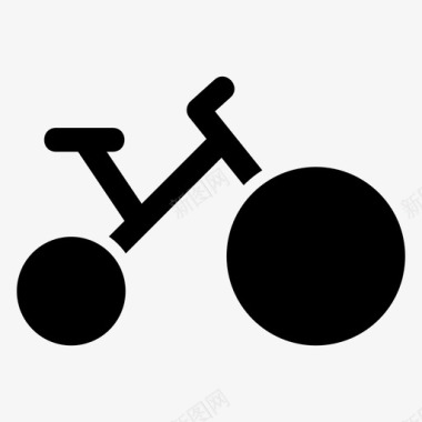 道路施工标志自行车运动娱乐图标
