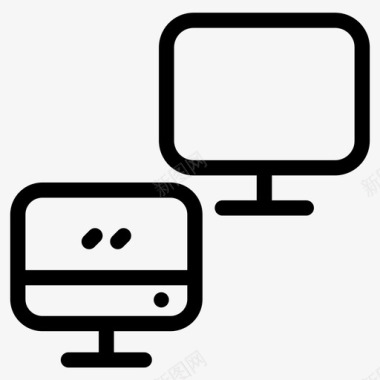 服务器显示器计算机显示器计算机屏幕图标