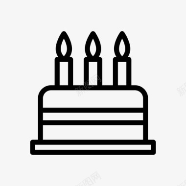 蜡烛蛋糕生日生日蛋糕图标