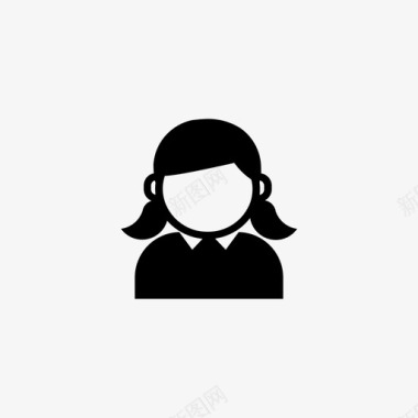 儿女孩子女孩孩子乐趣图标