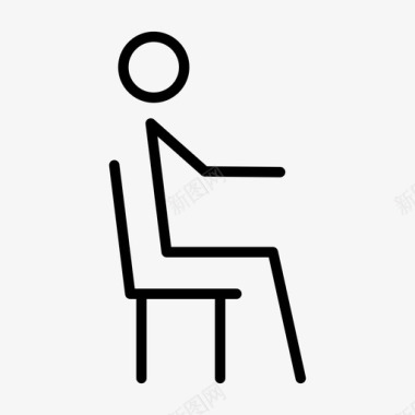 坐着坐着椅子工作图标