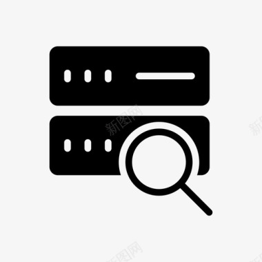 服务器放大镜数据库搜索图标