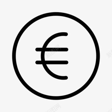 欧元图标欧元硬币货币图标