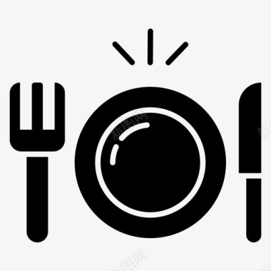 厨房用具采购产品晚餐餐具餐饮配件图标