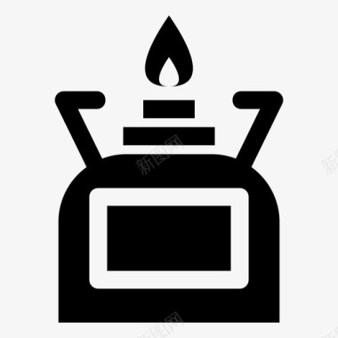 屋火煤气炉烹饪火图标