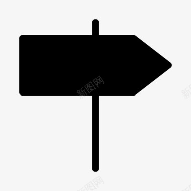 道路勘察方向箭头指示牌图标