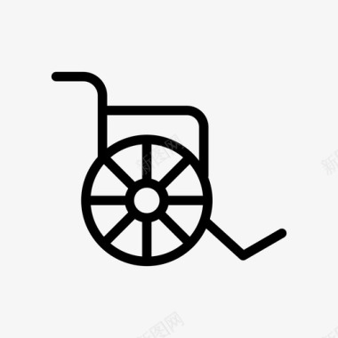 医疗保健轮椅残疾人医疗保健图标