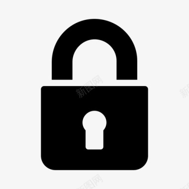 安全锁孔挂锁锁孔私人图标
