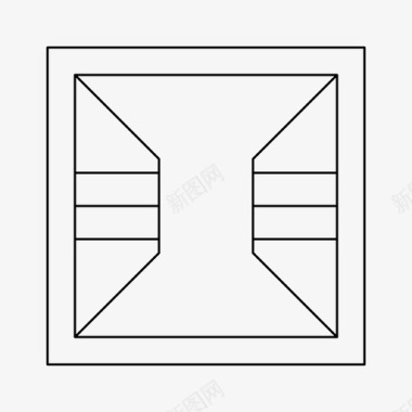 云朵框架窗户建筑框架图标