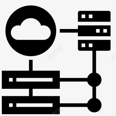 服务器数据结构通信网络图标