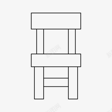 闭眼休息椅子家具休息图标